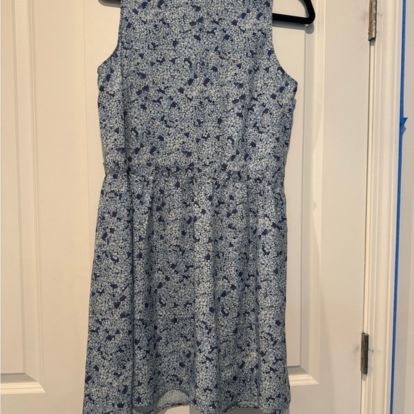 Tuckernuck Sleeveless Royal Shirt Dress Blue Hydrangea Size Medium - Picture 6 of 7